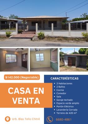 , Casa en venta en Chitré | P4323767